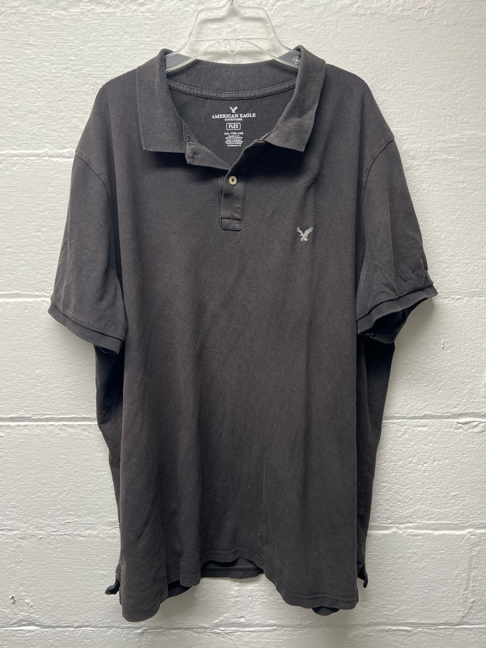 American Eagle Flex Black Polo Shirt
